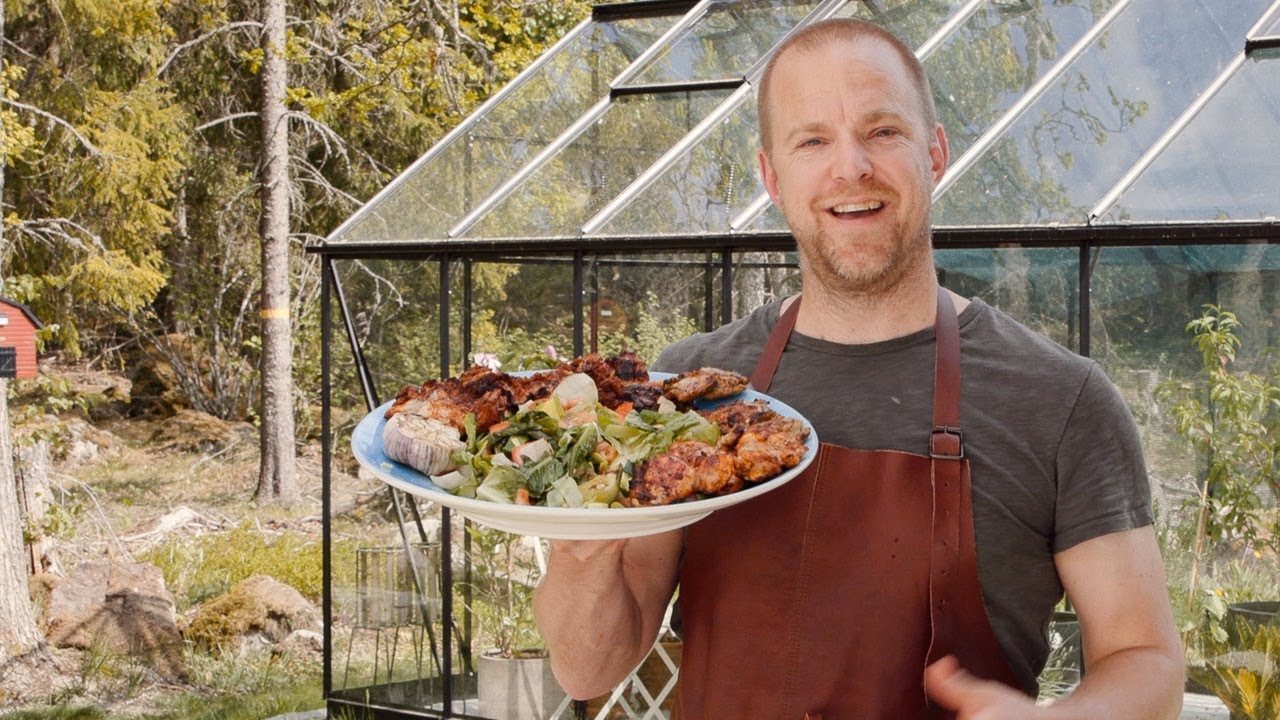 3 sorters kyckling på grillen