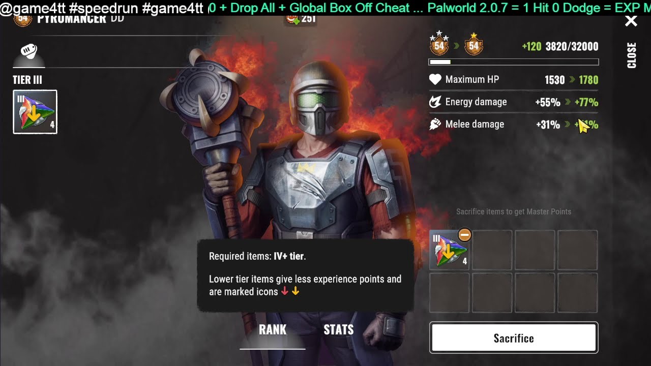 Weapons: Max Ice + Fire + Poison Build