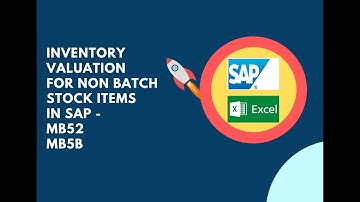 Inventory valuation for Non Batch Stock items in SAP