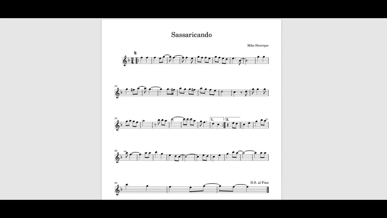 Sassaricando - Marchinha de Carnaval - Partitura