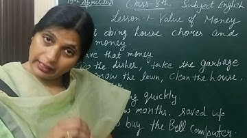 Class 8th # English # Ch-1 Value of Money # Summary #PSEB .