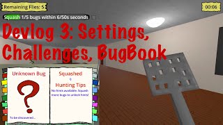 BugSquash - Devlog 3 - Settings, Challenges and BugBook