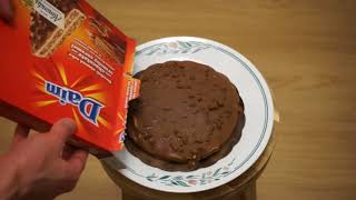 Package of daim swedish almond cake with chocolate and crunchy caramel
bought at ikea around 2017. got it out the freezer ikea, took over an
hour to pu...