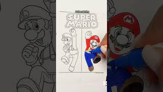 Super Mario & Luigi  Coloring❤️ #Shorts⁠ #SuperMario #MarioAndLuigi #HowToDraw #MarioDrawing