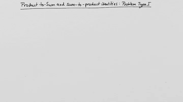 Product to sum and sum to product identities: problem type I