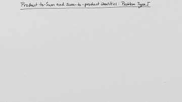 Product to sum and sum to product identities: problem type I