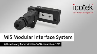 icotek MIS Modular Interface System - Split cable entry frame with Han 3A / Han 4A connection / IP65