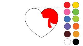 Art For Kids | How To Draw Heart Shape | Coloring Pages | Drawing Books | Drawings | Heart Drawings