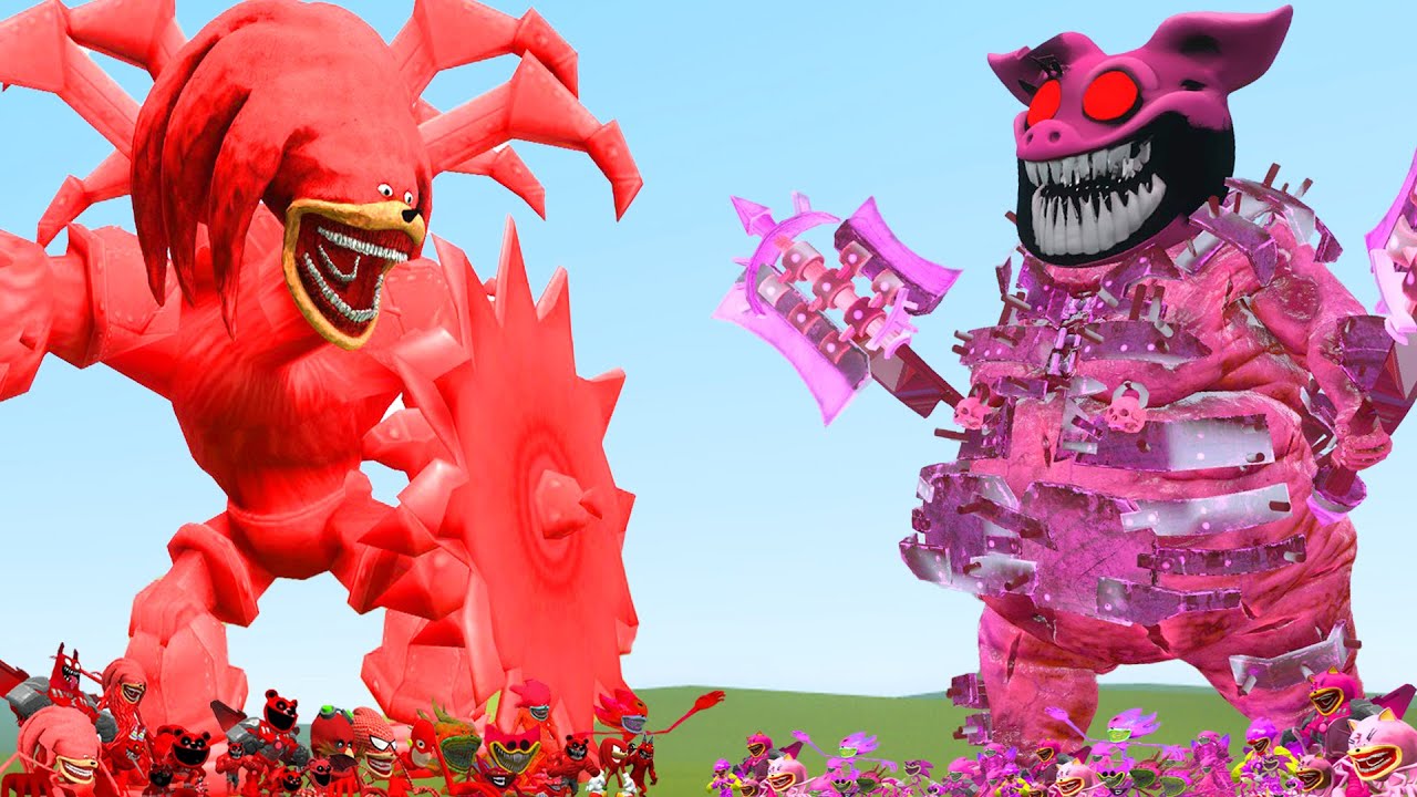 NEW MONSTER PICKYPIGGY BLOATKING FAMILY VS TITAN SPIDER SHIN KNUCKLES TAPES FAMILY In Garry's Mod ?!