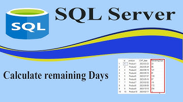 sql tutorial for beginners: How to calculate the remaining days before the product is expired in SQL