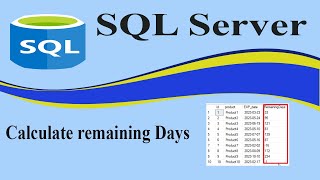 sql tutorial for beginners: How to calculate the remaining days before the product is expired in SQL