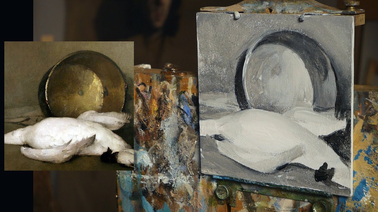 How to Paint a Monochrome Still Life Study in Acrylics - Part 1 - YouTube