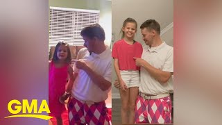 Father-daughter dancing duo who went viral in 2016 recreate their popular video l GMA