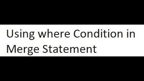 Using Where condition in Merge Statement in Oracle SQL