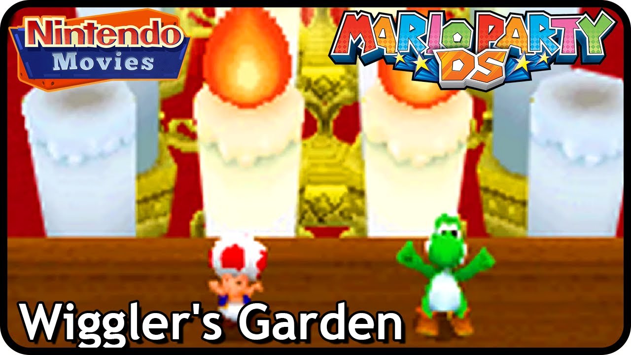Mario Party DS - Wiggler's Garden (2 Players, 30 Turns, Toad vs Yoshi)