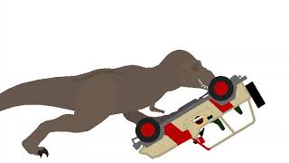 Jurassic Park T-Rex Vs Car Stick Nodes Version