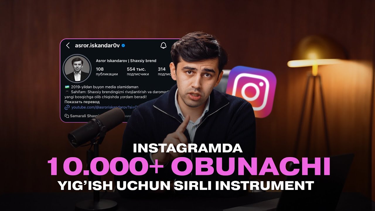 Instagramda 10.000 obunachi yig'ish uchun sirli instrument