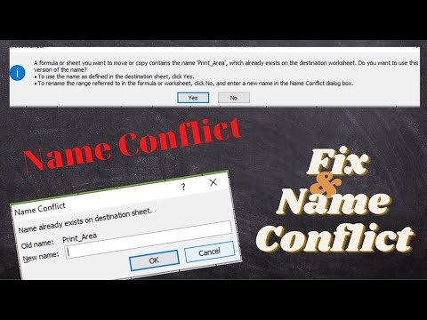 Video Sửa lỗi xung đột tên trên excel | fix name conflicts... - youtube
