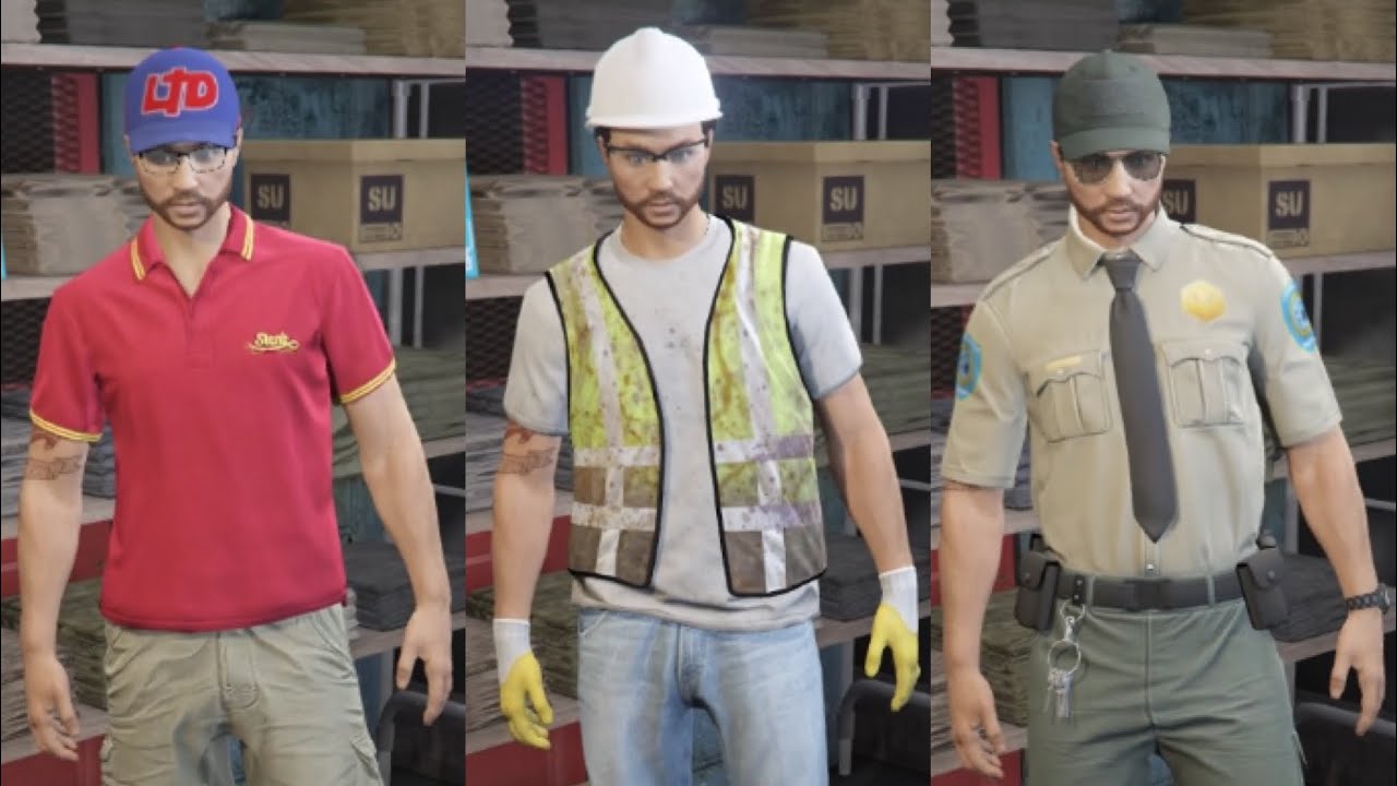 GTA 5 Outfits24/7 Worker, Park Ranger & More! YouTube