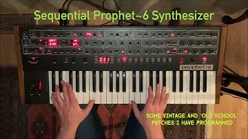 PROPHET 6 Synthesizer - Sound Demo - vintage old school custom patches, Sequential