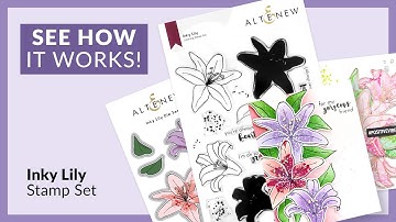 Gorgeous Inky Lily Stamp Set for Card Making