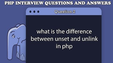 what is the difference between unset and unlink in php