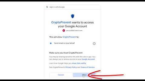 CryptoPrevent GMail Setup