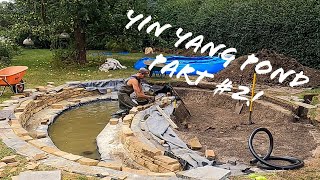 Yin Yang pond part #2: rock work & bog garden construction