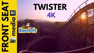 Twister POV 4K On-Ride Knoebels Wooden Roller Coaster Front Seat