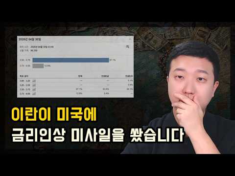 이란이 미국에 금리인상 미사일을 쐈습니다.