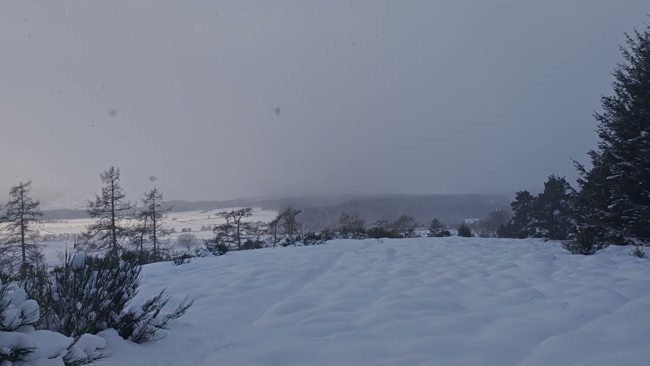 Snow Shower Rolling Over Morven | Slow Scotland in Real Time