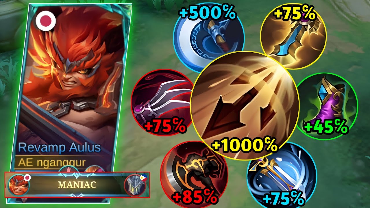 NEW REVAMP AULUS BROKEN FIGHTER XP LANE‼️NEW BUILD AULUS REVAMP CRITICAL MANIAC - MOBILE LEGENDS