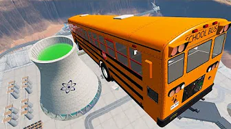 Car Jumps Into Nuclear Centrale #6 -  BeamNG.Drive