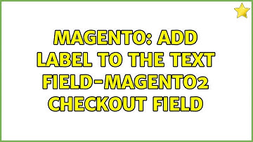 Magento: Add label to the text field-magento2 checkout field