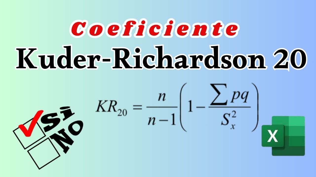Cómo Calcular el Coeficiente Kuder - Richardson 20 en Excel