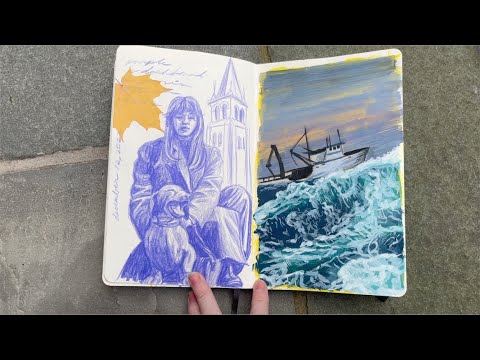 Completed Sketchbook Flip Through (no talking version) - YouTube
