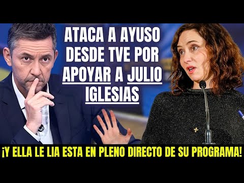 JAVIER RUIZ ATACA a AYUSO por DEFENDER a JULIO IGLESIAS 😱¡Y LO REVIENTA EN PLENO DIRECTO DE TVE!😱