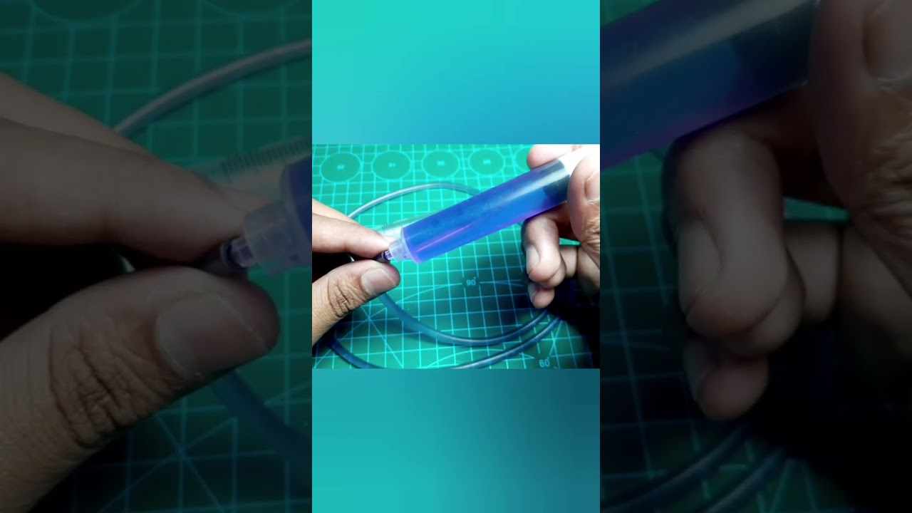 how to make hydraulic system from syringe.