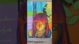In a world of color | Abstract Acrylic Portrait Painting #portraitfeed #acrylicart #paintingtutorial