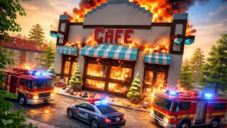 School Party Craft – Massive Cafe Fire! Firefighters & Police Rush to Save the Trapped People😱🚨 screenshot 3