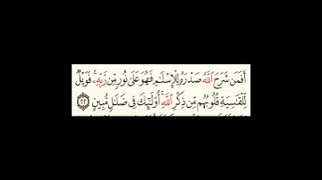 سورة الزمر ٢٢ #سورةالفاتحة #المصحف #سورةالكوثر #لايك #سورةالاخلاص #الرحمن #تيك_توك #ترند #الظروف