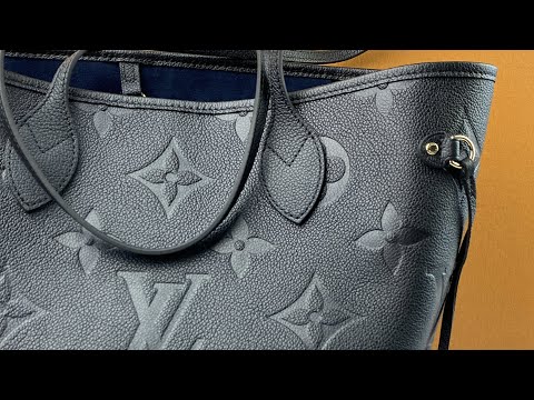 LOUIS VUITTON NEVERFULL MM EMPREINTE LEATHER / LV bag in detail