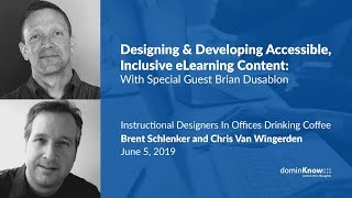 Celebrity Designing & Developing Accessible, Inclusive eLearning Content: With Brian Dusablon - IDIODC Ep#61 Profile