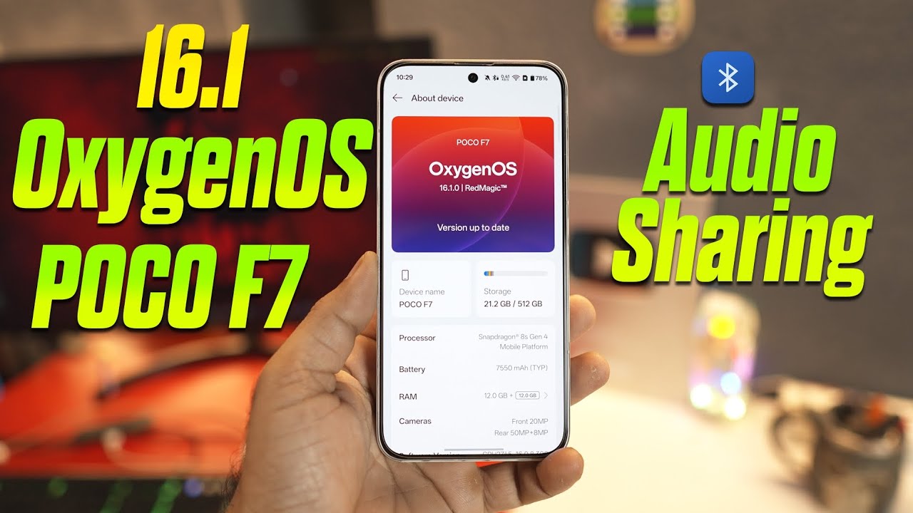 POCO F7 OxygenOS 16.1 Review, Audio Sharing, Super Animation
