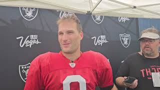 Raiders QB Kirk Cousins from Houston Post Practice