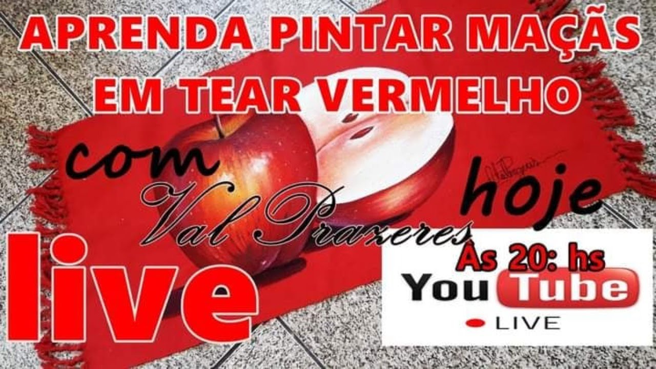 Como pintar maçãs em tear vermelho