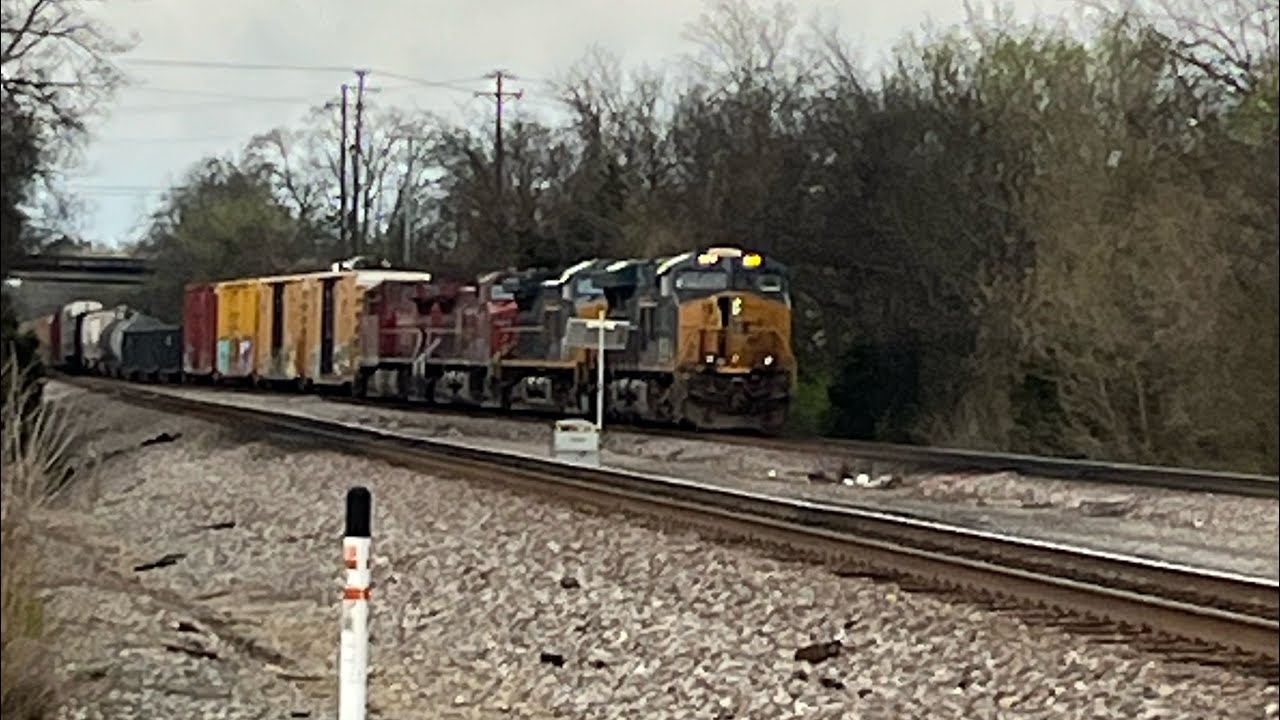 3 CSX TRAINS IN MADISON/ CSX 1850 L&N UNIT/ CSX 5500 SPIRIT OF CINCINNATI/RAILROAD MALFUNCTION 