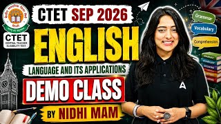 CTET September 2026 | English Demo Class | Language and Its Applications | By Nidhi Arora