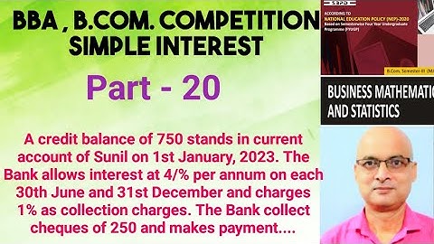 Dr. B. N. Gupta | Business Mathematics and Statistics | Simple Interest #maths #students #education