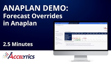 Forecast Overrides in Anaplan - Supply Chain Forecasting | Accelytics Consulting